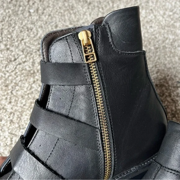 NEW Maje Leather Ankle Boots Black 39 - Picture 8 of 12